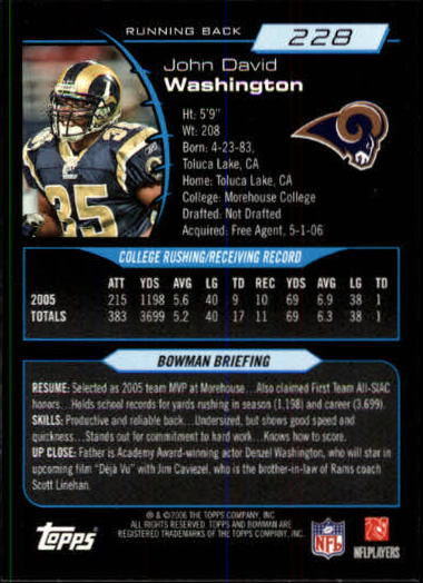 A1971- 2006 Bowman Football Cards 201-275 +Inserts -You Pick- 15+ FREE US SHIP - Picture 55 of 348