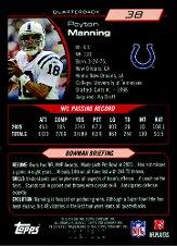 2006 Bowman Blue #38 Peyton Manning back image