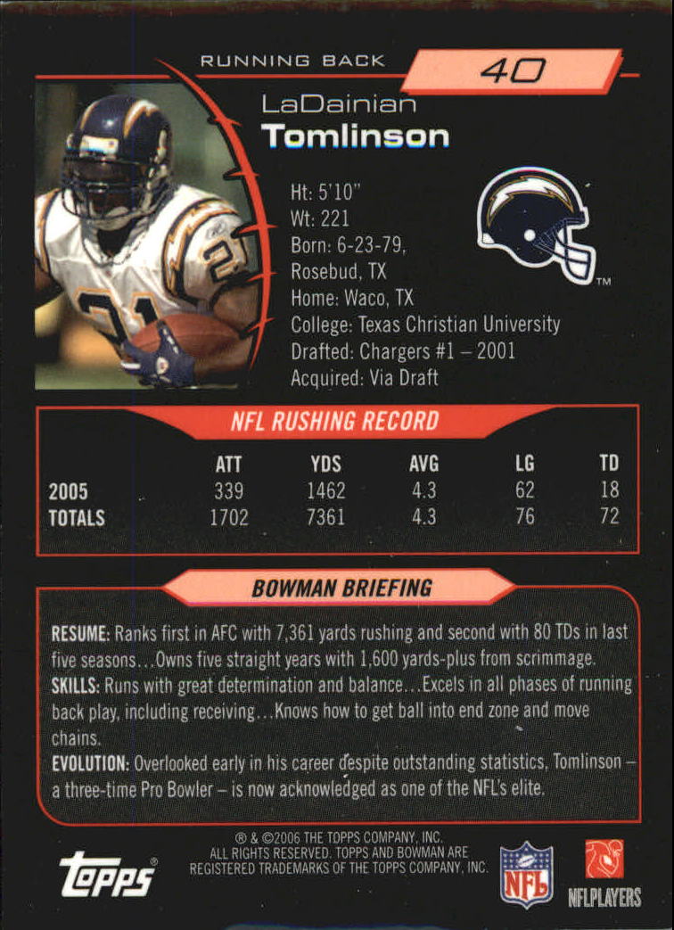 A1971- 2006 Bowman Football Cards 201-275 +Inserts -You Pick- 15+ FREE US SHIP - Picture 214 of 348