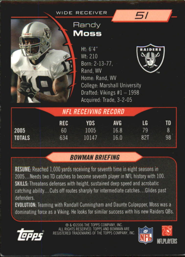 A1971- 2006 Bowman Football Cards 201-275 +Inserts -You Pick- 15+ FREE US SHIP - Picture 228 of 348