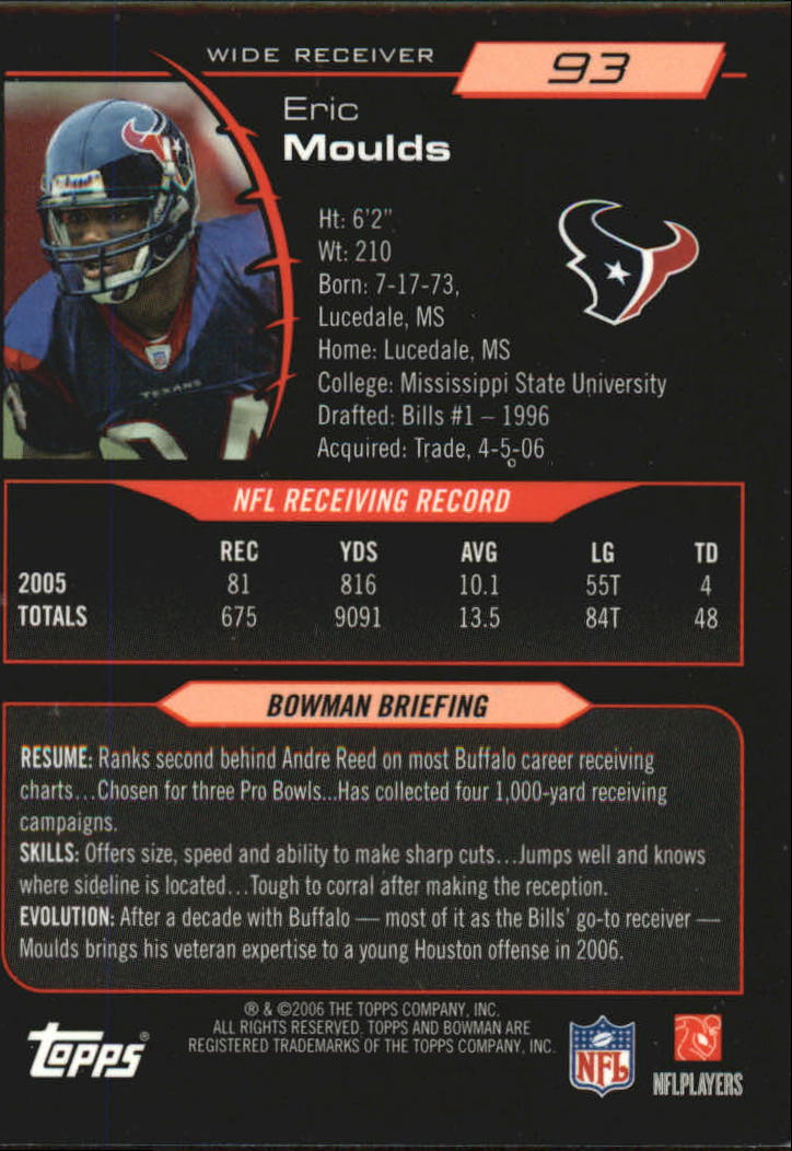 A1971- 2006 Bowman Football Cards 201-275 +Inserts -You Pick- 15+ FREE US SHIP - Picture 284 of 348
