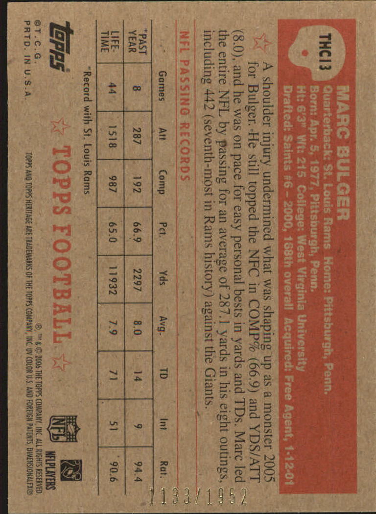 A0751- 2006 Topps Heritage Fb Verschieden Einsatz Karten -du Pick- 15 + Gratis - Bild 240 von 300