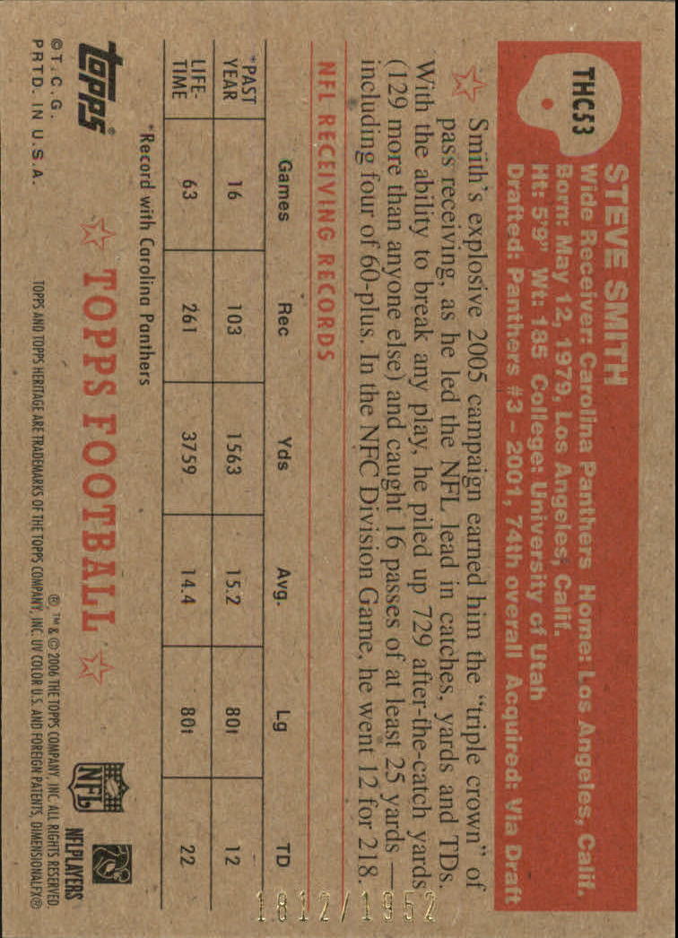A0751- 2006 Topps Heritage Fb Verschieden Einsatz Karten -du Pick- 15 + Gratis - Bild 292 von 300