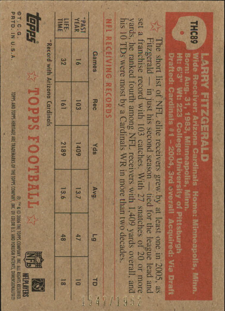 A0751- 2006 Topps Heritage Fb Verschieden Einsatz Karten -du Pick- 15 + Gratis - Bild 272 von 300