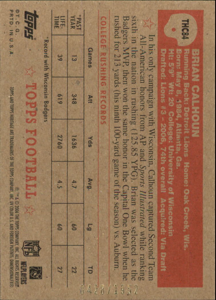 A0751- 2006 Topps Heritage Fb Verschieden Einsatz Karten -du Pick- 15 + Gratis - Bild 223 von 300