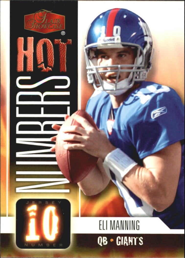 2006 Flair Showcase Hot Numbers #HN12 Eli Manning