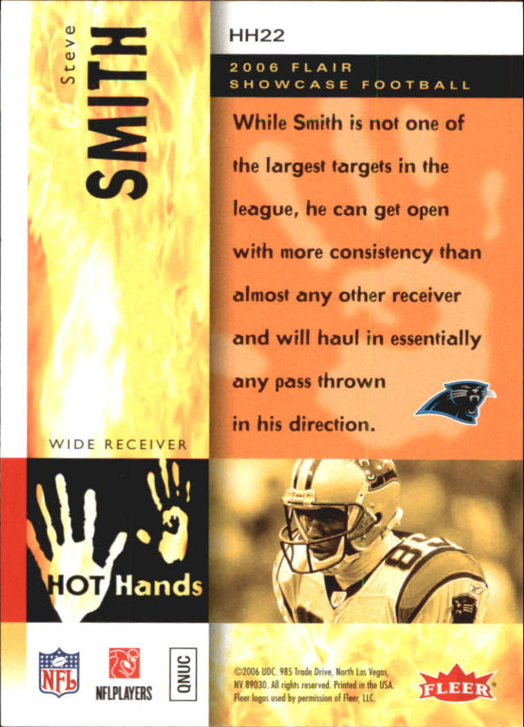 2006 Flair Showcase Hot Hands #HH22 Steve Smith back image