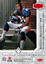 2006 Flair Showcase Clear Path to Greatness #CPTG3 Brandon Marshall back image
