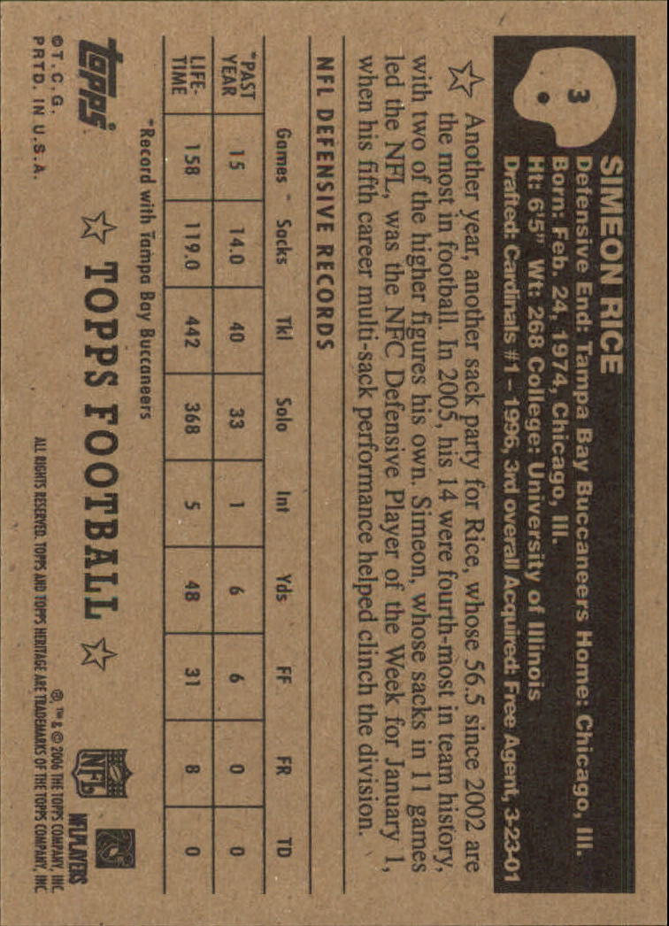 A0751- 2006 Topps Heritage Fb Verschieden Einsatz Karten -du Pick- 15 + Gratis - Bild 17 von 300