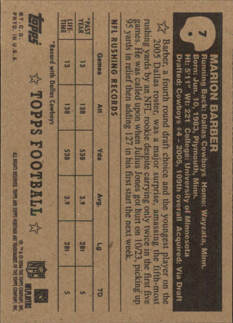 A0751- 2006 Topps Heritage Fb Verschieden Einsatz Karten -du Pick- 15 + Gratis - Bild 157 von 300