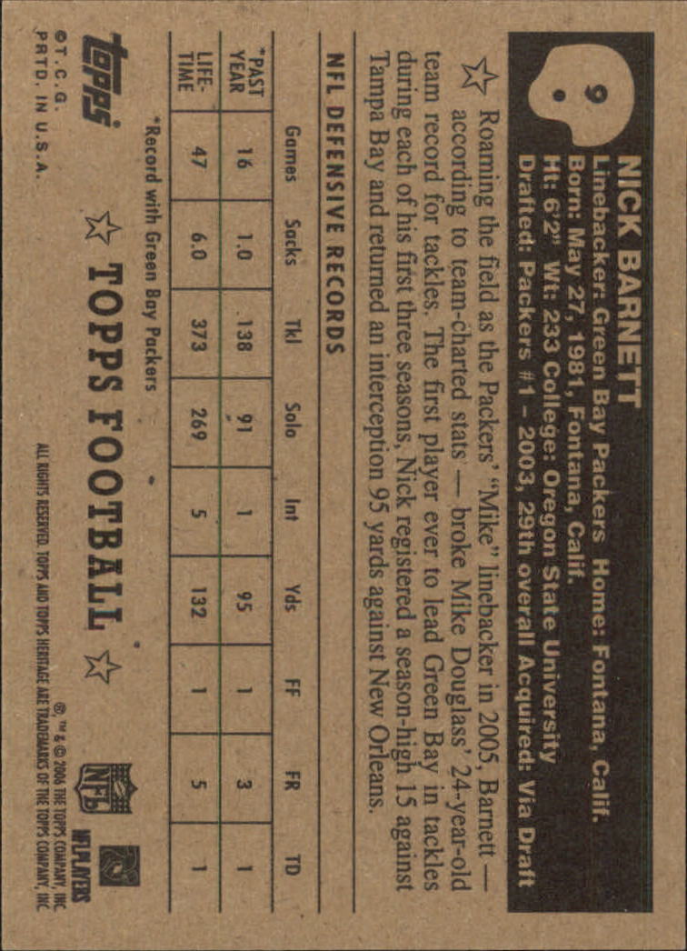 A0751- 2006 Topps Heritage Fb Verschieden Einsatz Karten -du Pick- 15 + Gratis - Bild 27 von 300