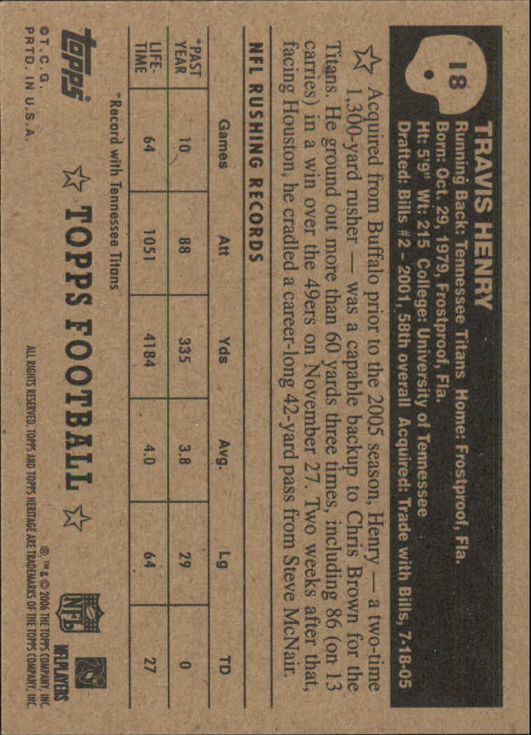 A0751- 2006 Topps Heritage Fb Verschieden Einsatz Karten -du Pick- 15 + Gratis - Bild 43 von 300