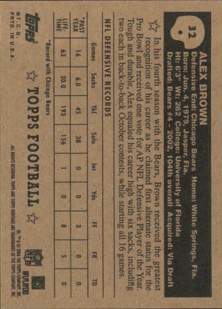 A0751- 2006 Topps Heritage Fb Verschieden Einsatz Karten -du Pick- 15 + Gratis - Bild 67 von 300