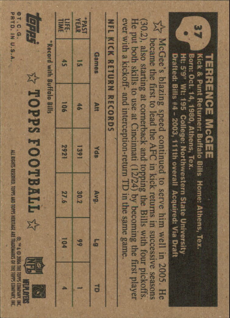 A0751- 2006 Topps Heritage Fb Verschieden Einsatz Karten -du Pick- 15 + Gratis - Bild 71 von 300