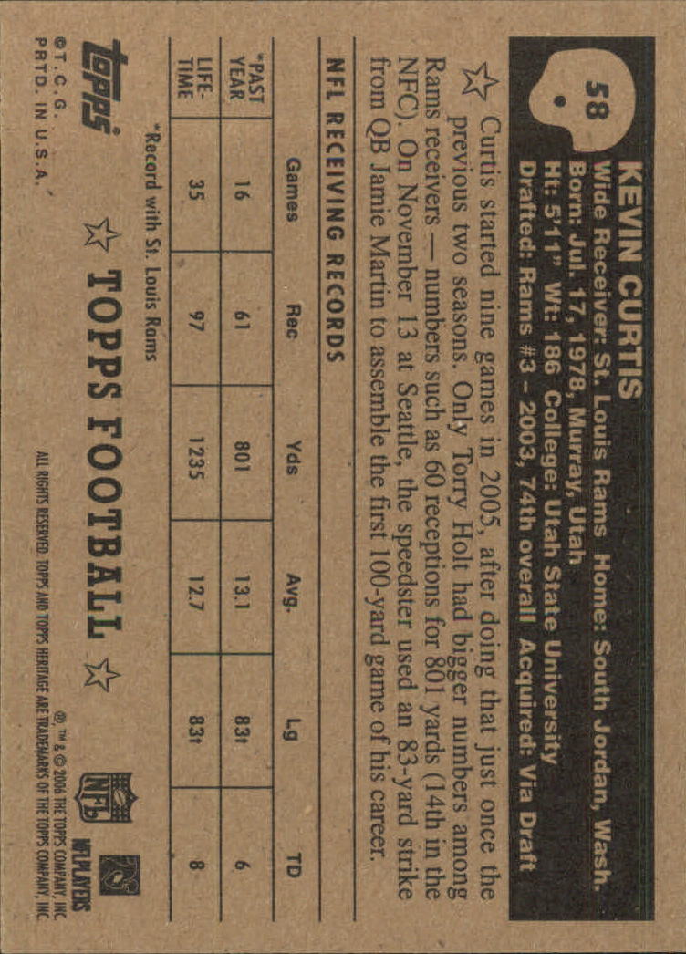 A0751- 2006 Topps Heritage Fb Verschieden Einsatz Karten -du Pick- 15 + Gratis - Bild 143 von 300