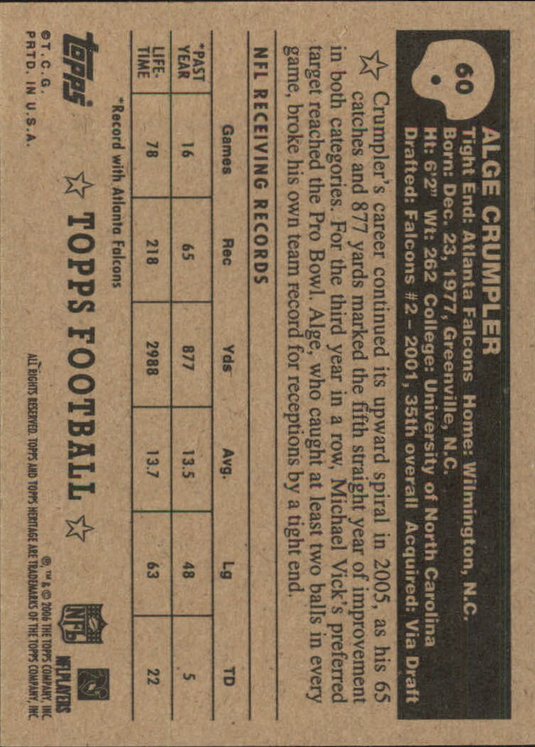 A0751- 2006 Topps Heritage Fb Verschieden Einsatz Karten -du Pick- 15 + Gratis - Bild 147 von 300