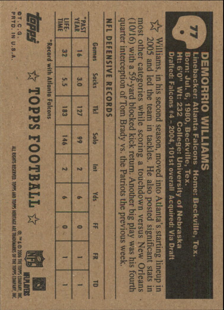 A0751- 2006 Topps Heritage Fb Verschieden Einsatz Karten -du Pick- 15 + Gratis - Bild 189 von 300