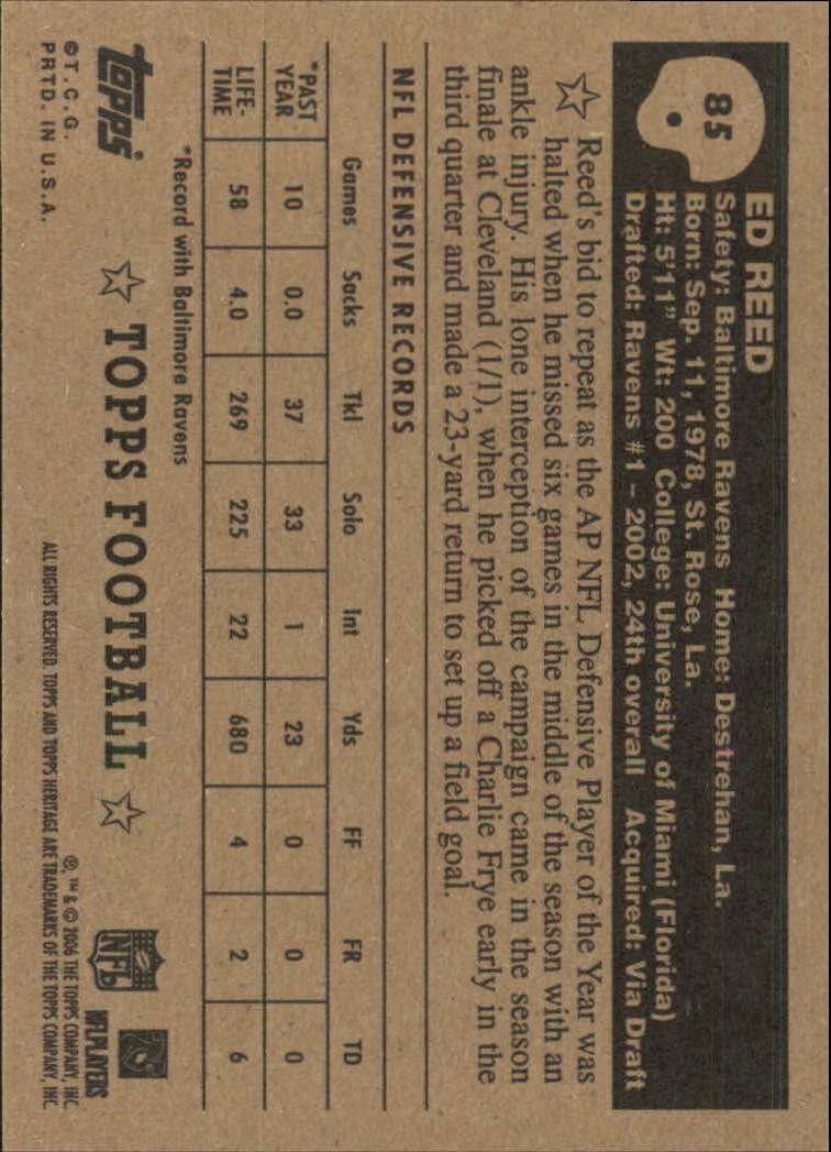 A0751- 2006 Topps Heritage Fb Verschieden Einsatz Karten -du Pick- 15 + Gratis - Bild 151 von 300