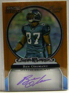 2006 Bowman Sterling Gold Rookie Autographs #BO Ben Obomanu/900