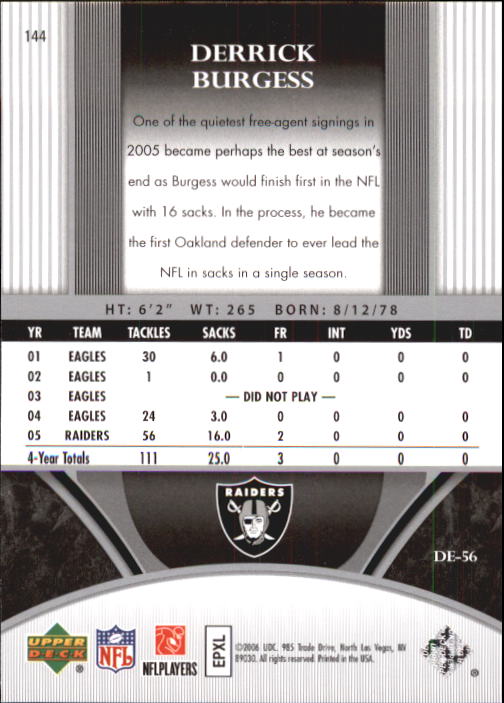 2006 Ultimate Collection (Upper Deck) Football "Main Set" Cards - Bild 23 von 43
