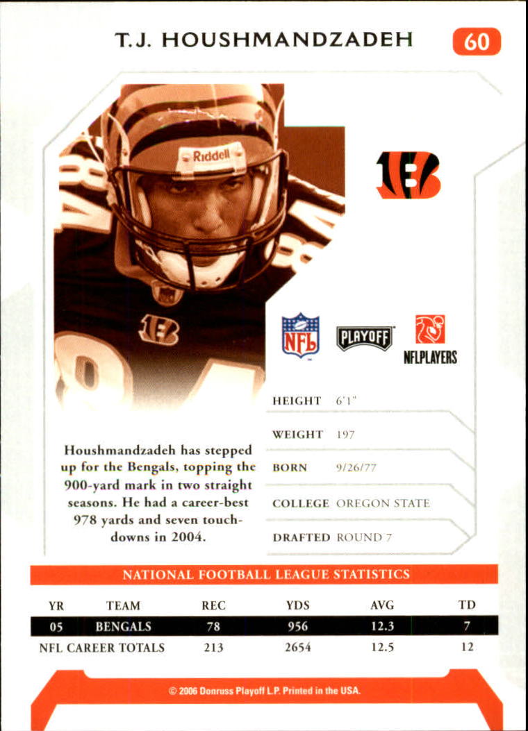 2006 Playoff NFL Playoffs Red Bengals Football Card 60 T