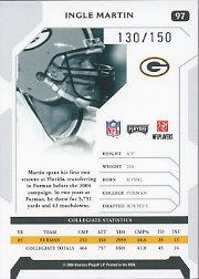 2006 Playoff NFL Playoffs Signature Proofs Silver #97 Ingle Martin back image