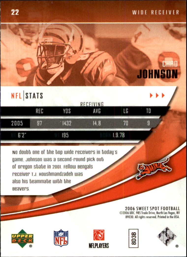 2006 Sweet Spot (Upper Deck) Football "Main Set" Cards - Picture 23 of 97