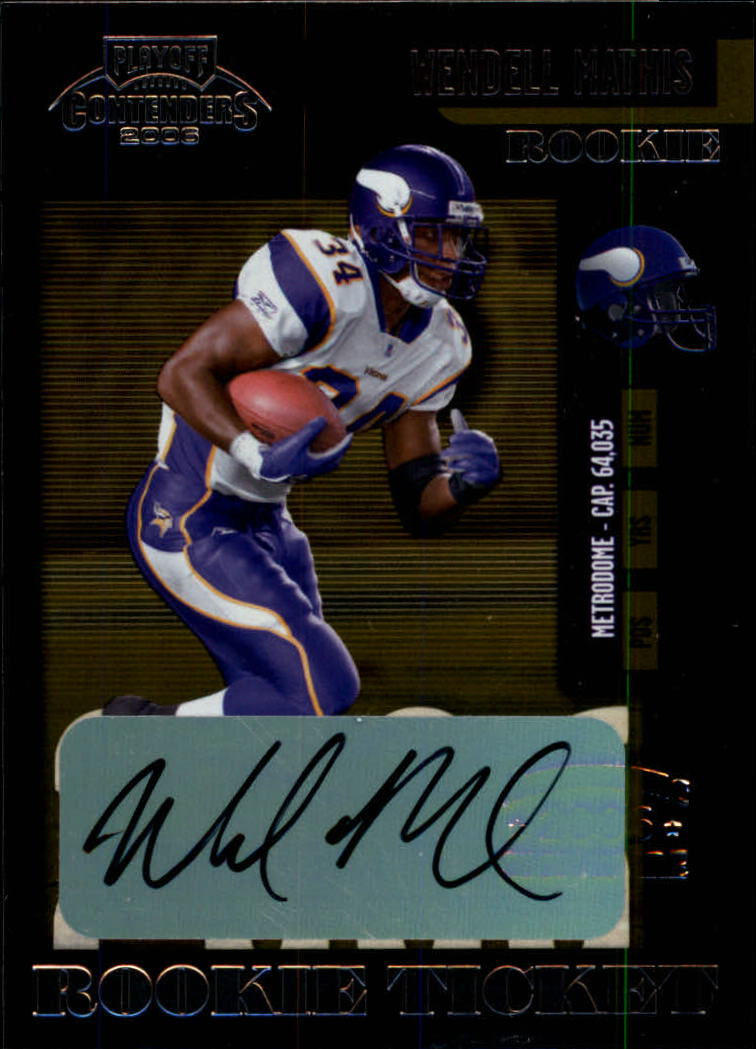 2006 Playoff Contenders #153 Wendell Mathis AU RC