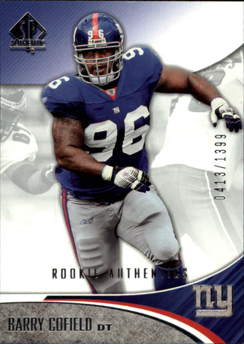 2006 SP Authentic #129 Barry Cofield RC