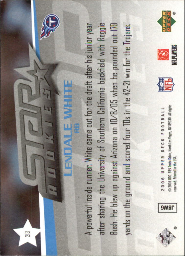 A2099- 2006 Upper Deck FB Card #s 201-275 +Inserts -You Pick- 15+ FREE US SHIP - Picture 189 of 396