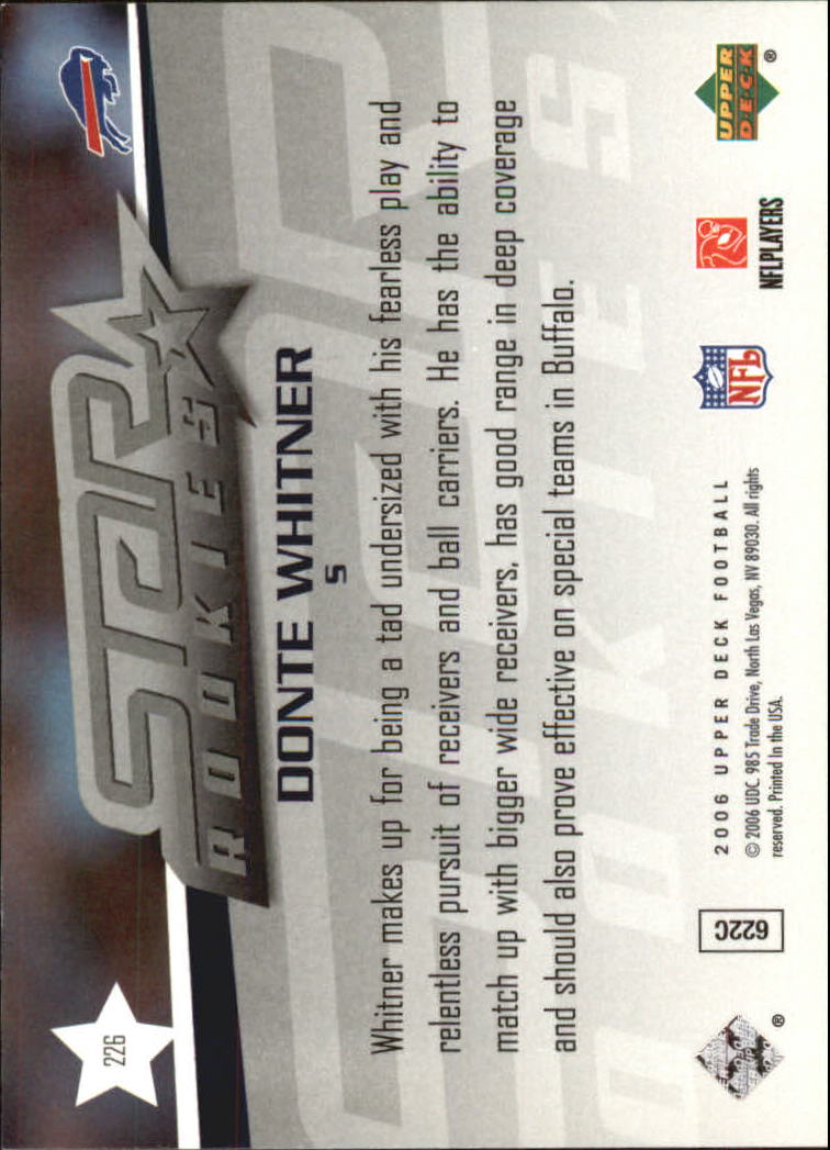 A2099- 2006 Upper Deck FB Card #s 201-275 +Inserts -You Pick- 15+ FREE US SHIP - Picture 197 of 396