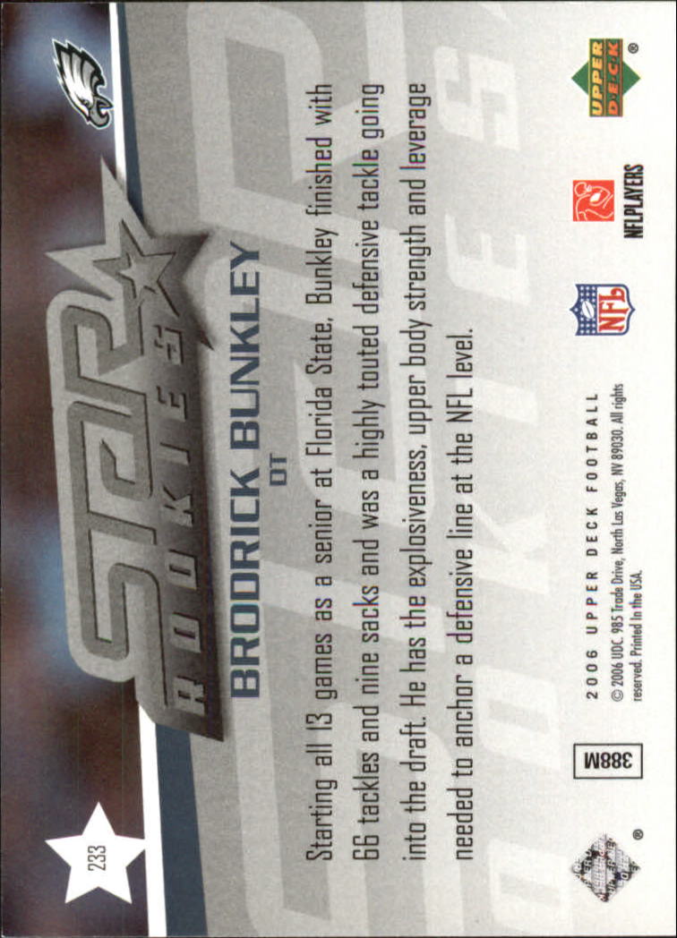 A2099- 2006 Upper Deck FB Card #s 201-275 +Inserts -You Pick- 15+ FREE US SHIP - Picture 211 of 396