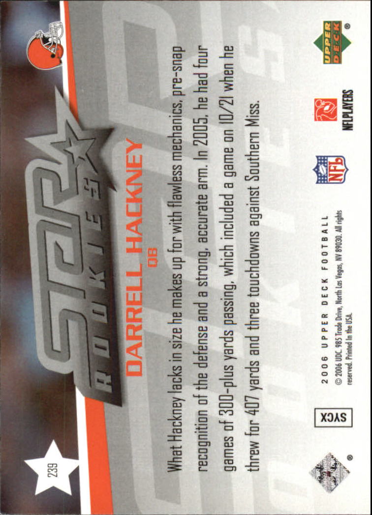 A2099- 2006 Upper Deck FB Card #s 201-275 +Inserts -You Pick- 15+ FREE US SHIP - Picture 223 of 396