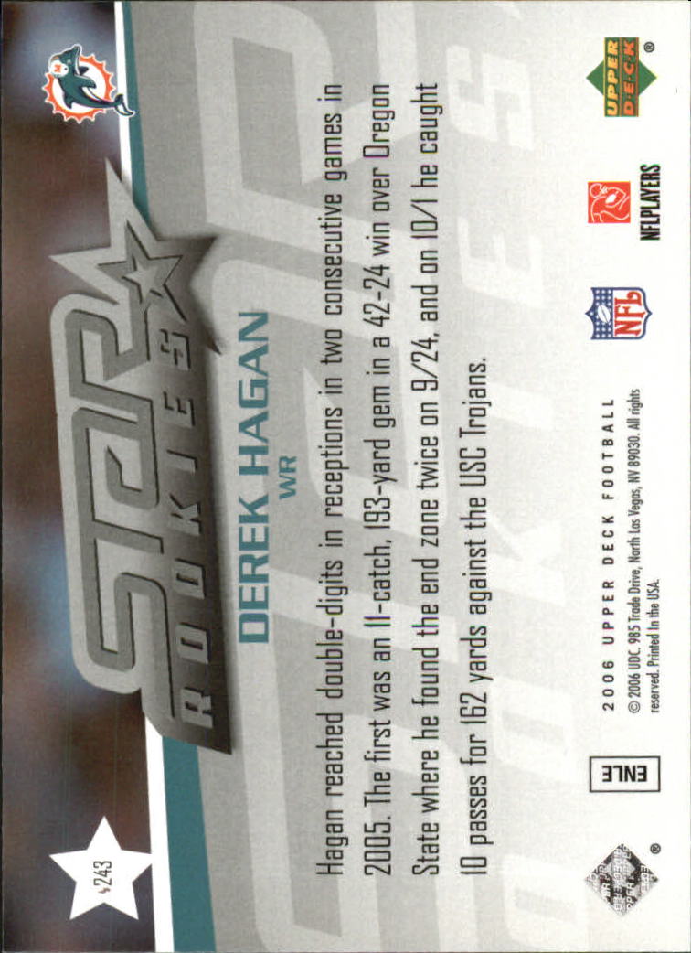A2099- 2006 Upper Deck FB Card #s 201-275 +Inserts -You Pick- 15+ FREE US SHIP - Picture 229 of 396