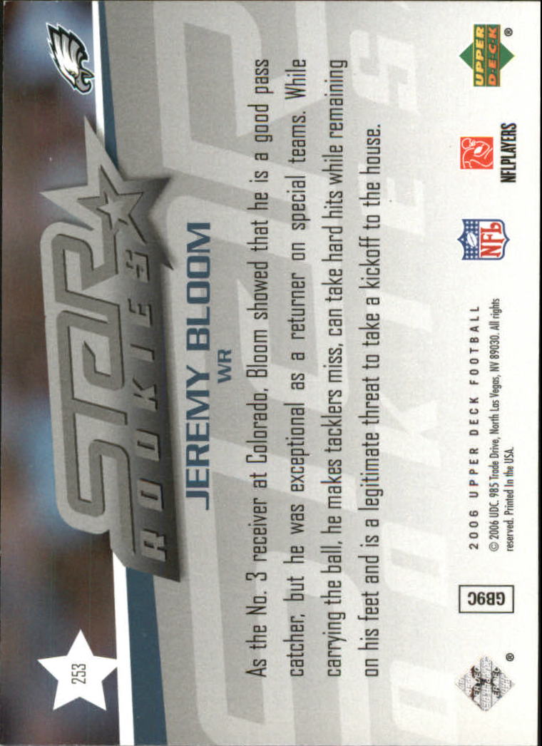 A2099- 2006 Upper Deck FB Card #s 201-275 +Inserts -You Pick- 15+ FREE US SHIP - Picture 243 of 396
