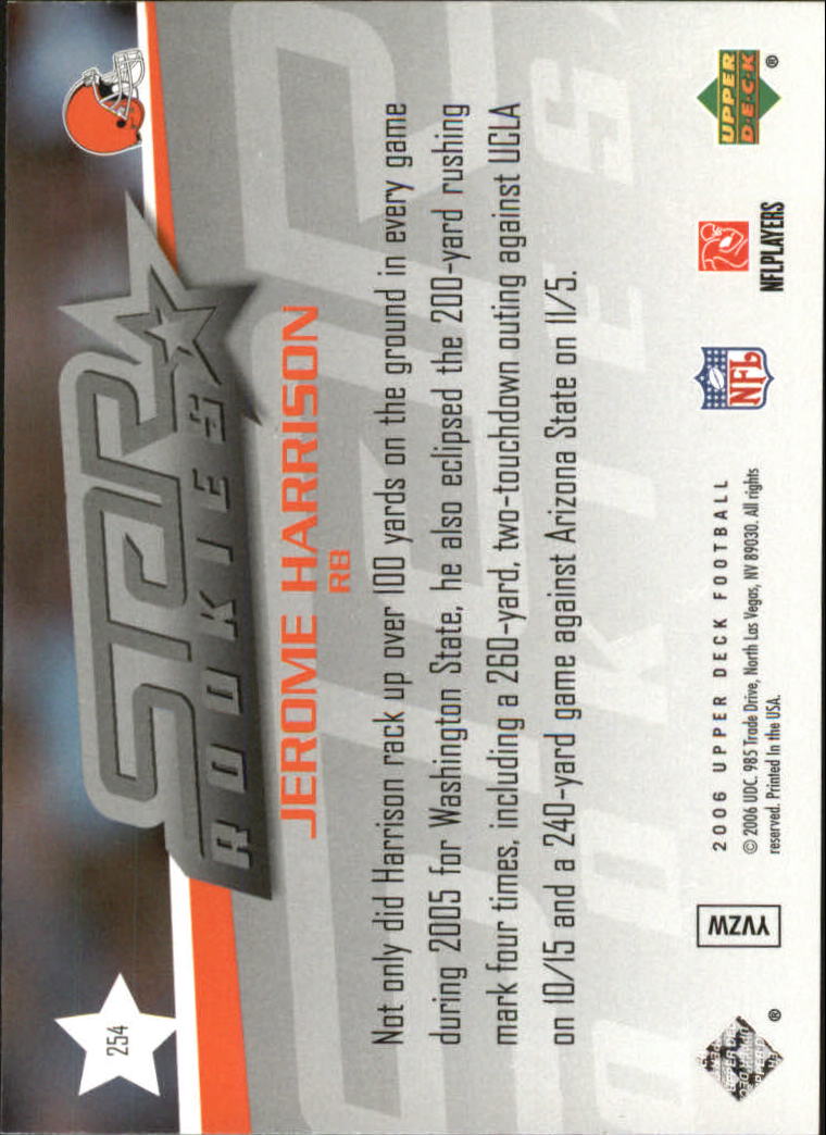 A2099- 2006 Upper Deck FB Card #s 201-275 +Inserts -You Pick- 15+ FREE US SHIP - Picture 245 of 396
