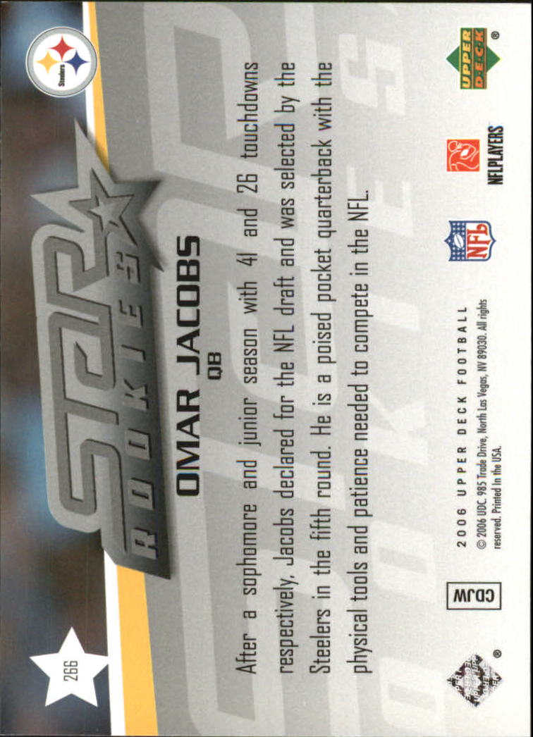 A2099- 2006 Upper Deck FB Card #s 201-275 +Inserts -You Pick- 15+ FREE US SHIP - Picture 267 of 396
