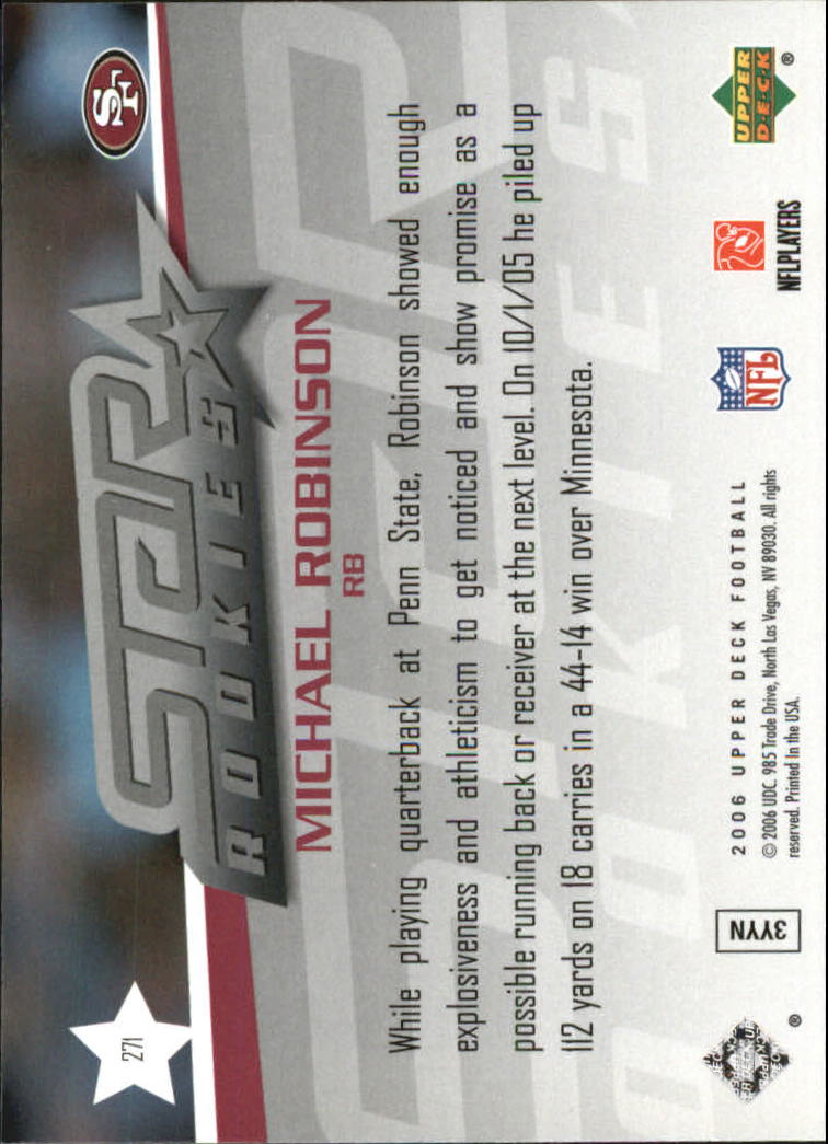 A2099- 2006 Upper Deck FB Card #s 201-275 +Inserts -You Pick- 15+ FREE US SHIP - Picture 273 of 396