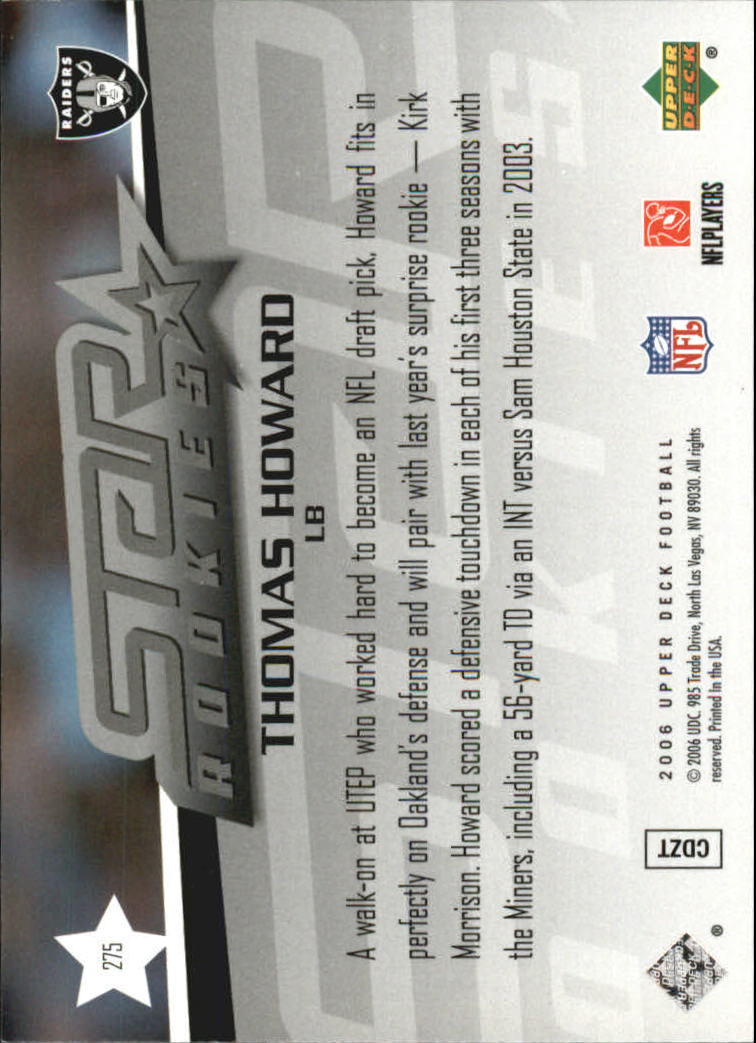 A2099- 2006 Upper Deck FB Card #s 201-275 +Inserts -You Pick- 15+ FREE US SHIP - Picture 281 of 396