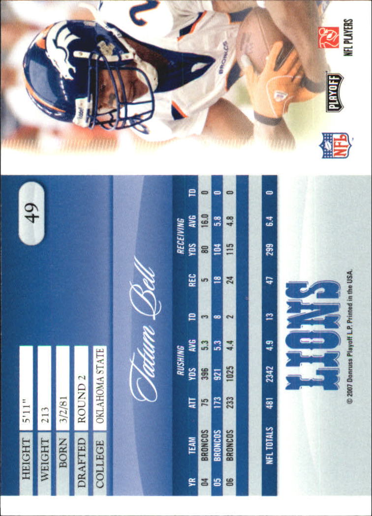 A2071- 2007 Playoff Prestige FB #s 1-250 +Rookies -You Pick- 15+ FREE US SHIP - Picture 37 of 471