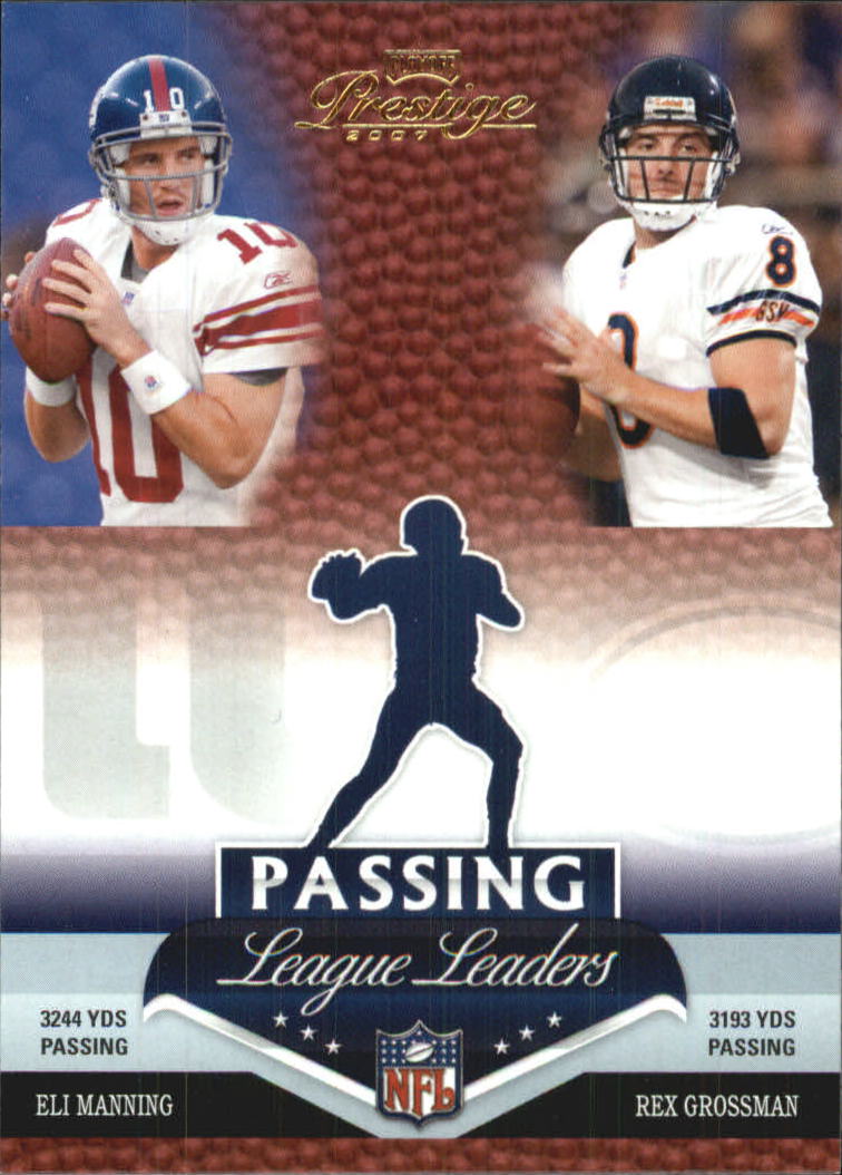2007 Playoff Prestige League Leaders #6 Eli Manning/Rex Grossman