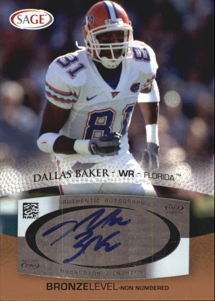 2007 SAGE Autographs Bronze #A3 Dallas Baker