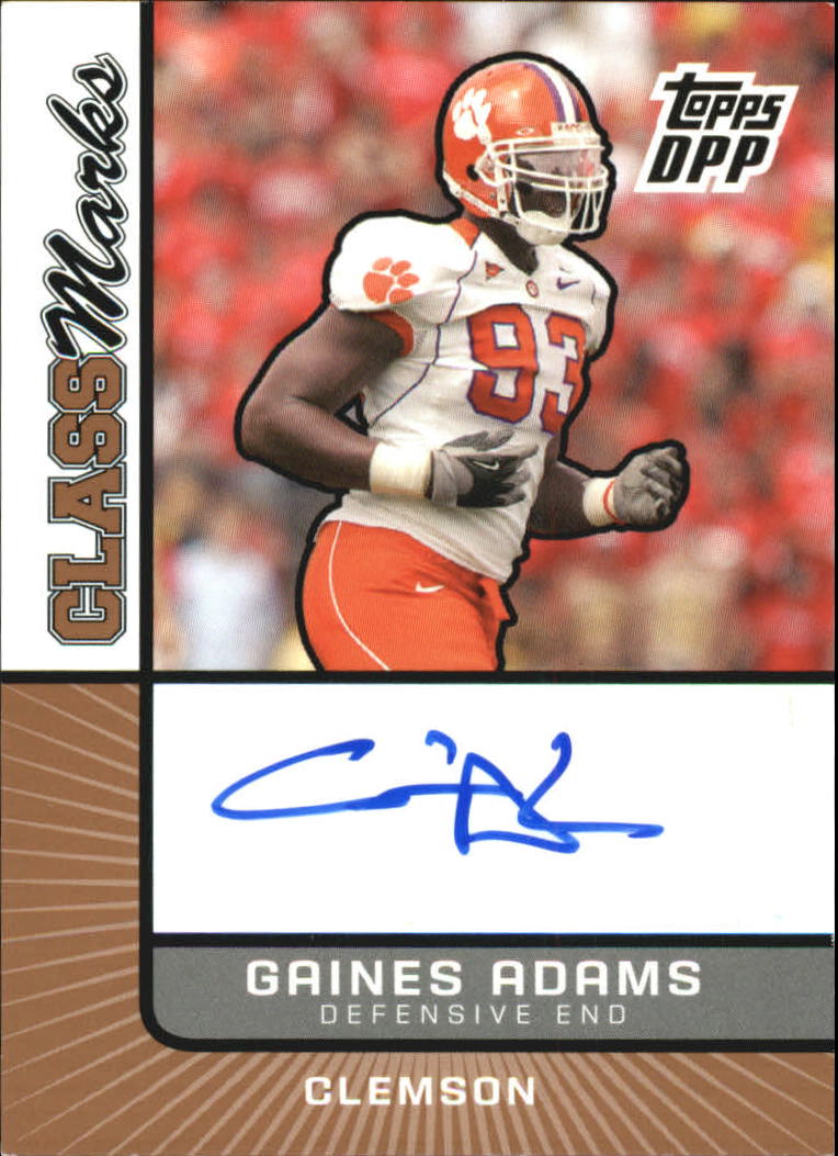 2007 Topps Draft Picks and Prospects Class Marks Autographs #GA Gaines Adams E