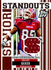 2007 Topps Draft Picks and Prospects Senior Standout Jersey #DB Dallas Baker