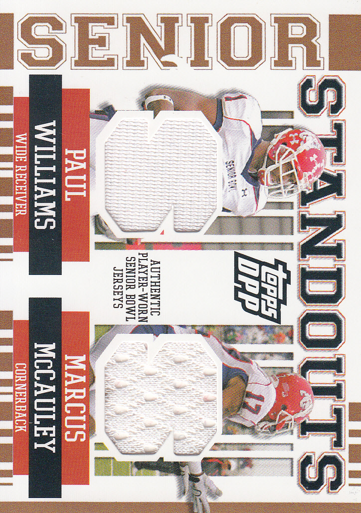 2007 Topps Draft Picks and Prospects Senior Standout Jersey Combos #WM Paul Williams/Marcus McCuley
