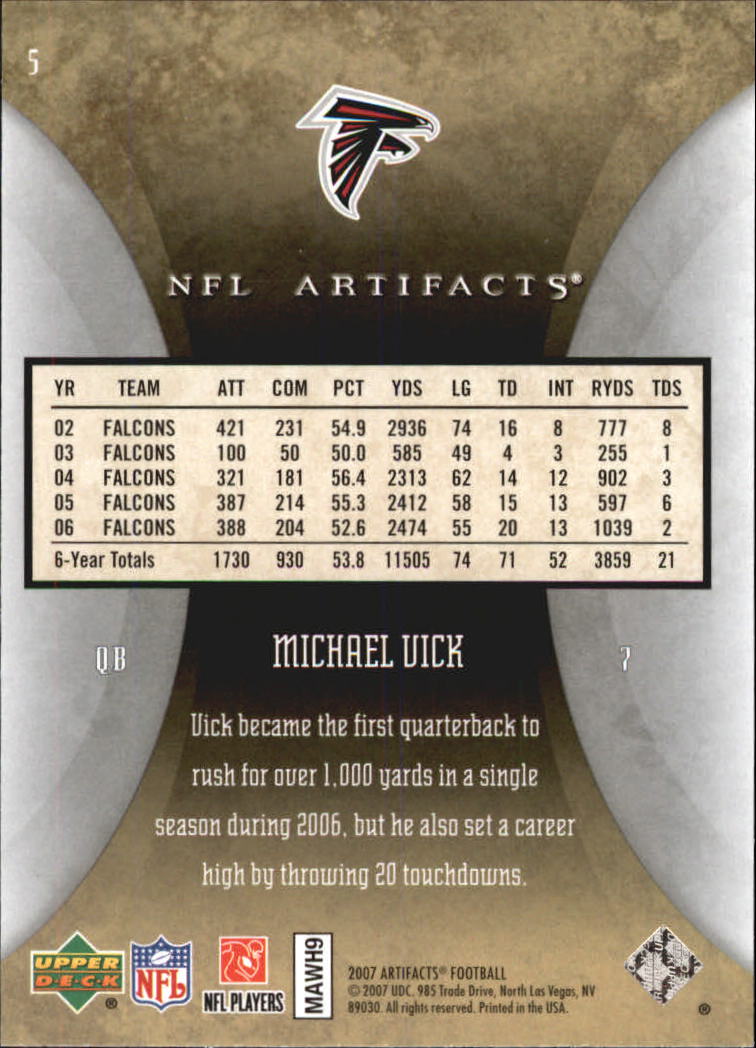 2007 Artifacts (Upper Deck) Football "Main Set" Cards #1 to #200 - Bild 11 von 319