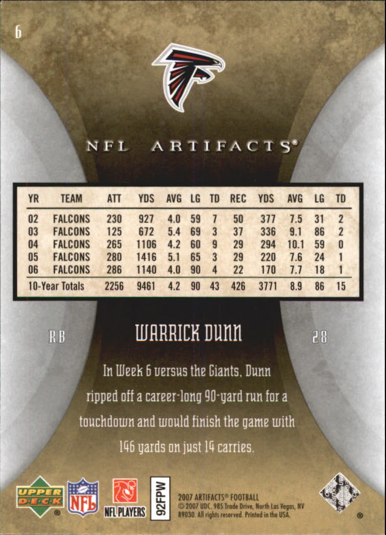 2007 Artifacts (Upper Deck) Football "Main Set" Cards #1 to #200 - Bild 13 von 319