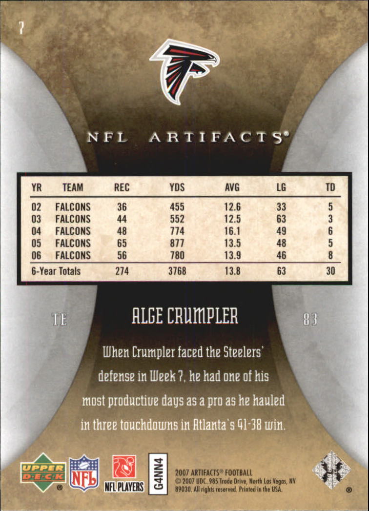 2007 Artifacts (Upper Deck) Football "Main Set" Cards #1 to #200 - Bild 15 von 319