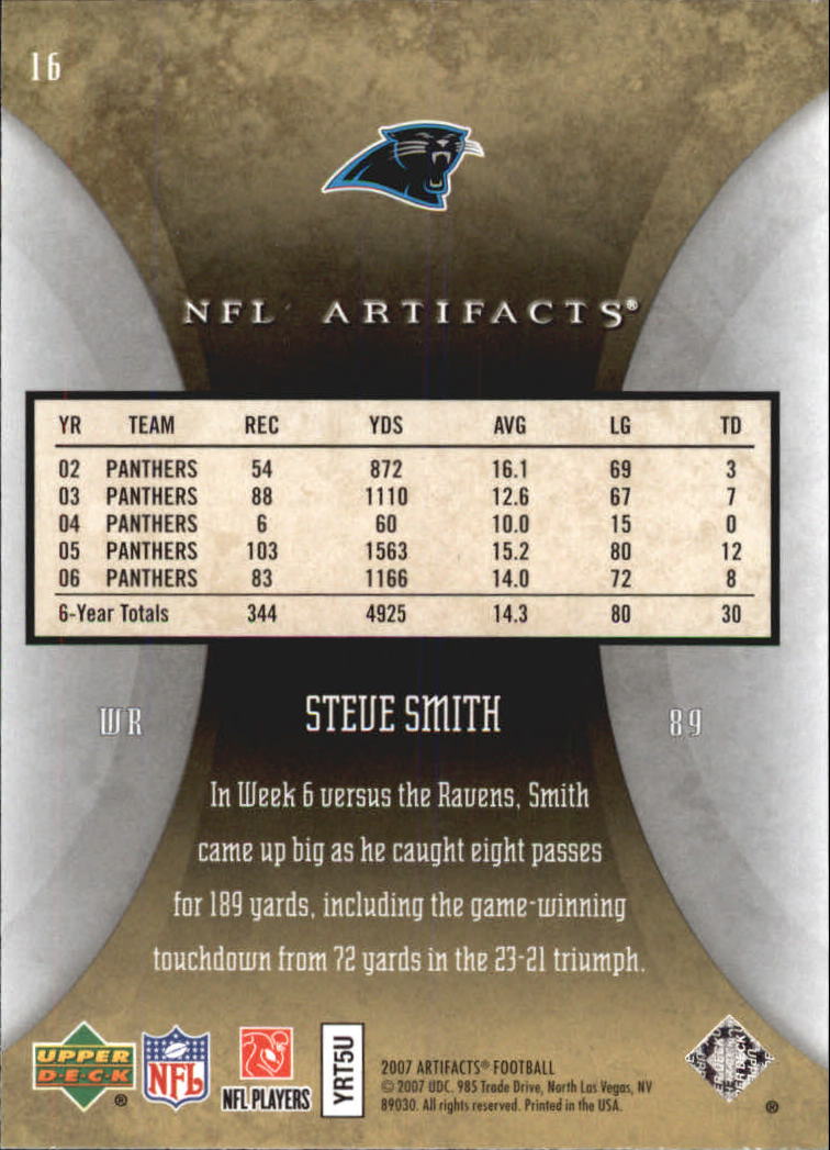 2007 Artifacts (Upper Deck) Football "Main Set" Cards #1 to #200 - Bild 33 von 319