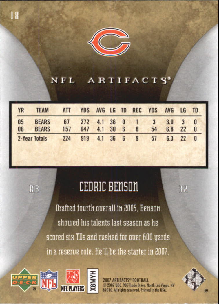 2007 Artifacts (Upper Deck) Football "Main Set" Cards #1 to #200 - Bild 37 von 319